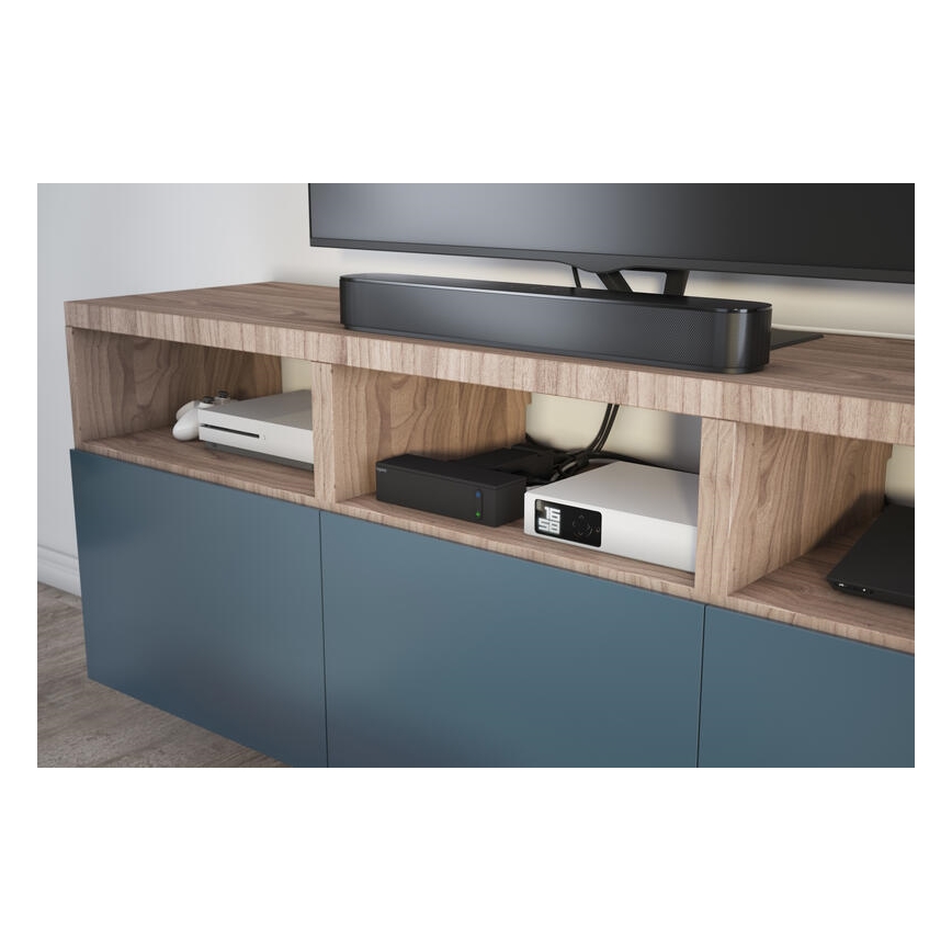 Legrand 049430 - HUB multimédia avec interrupteur 4Z Type E + 4Z Type C 2m noir