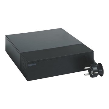 Legrand 049430 - HUB multimediale con interruttore 4Z Tipo E + 4Z Tipo C 2m nero