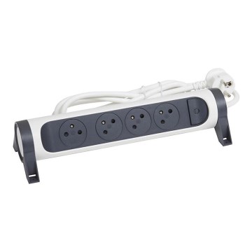 Legrand 049459 - Rallonge avec interrupteur 4Z Type E 3m