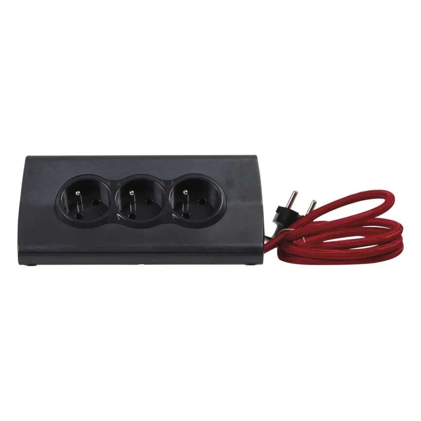 Legrand 050411 - Cavo di prolunga con interruttore e supporto per tablet 3Z Tipo E + 2 x USB-A 1,5m nero