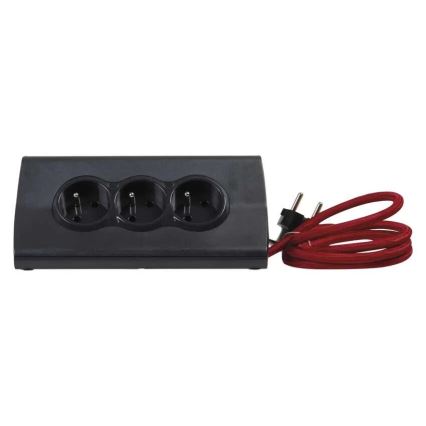 Legrand 050411 - Rallonge avec interrupteur et support de tablette 3Z Type E + 2 x USB-A 1,5m noir
