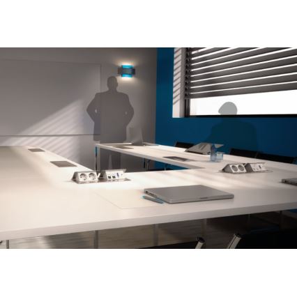 Legrand 54023 - Steckdoserahmen für die Tischplatte POP-UP 2x4M Edestahl