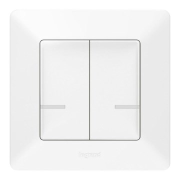 Legrand 752187- Interruttore wireless intelligente a 2 pulsanti VALENA 1xCR2032 Wi-Fi IP40