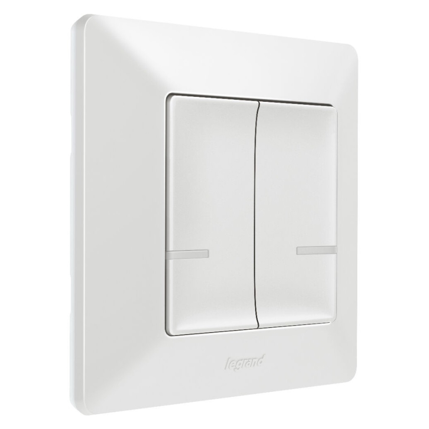 Legrand 752187- Interruttore wireless intelligente a 2 pulsanti VALENA 1xCR2032 Wi-Fi IP40