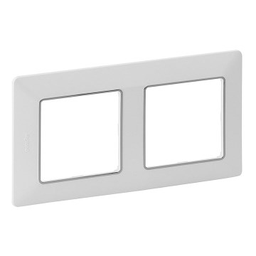 Legrand 754032 - Cadre pour interrupteur VALENA LIFE 2P blanc/Chrome