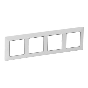 Legrand 754034 - Cornice per interruttori VALENA LIFE 4P bianco/cromo