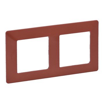 Legrand 754072 - Cornice per interruttori VALENA LIFE 2 posti, colore mattone