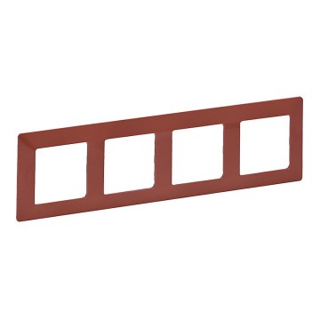 Legrand 754074 - Cornice per interruttori VALENA LIFE 4 posti, colore mattone
