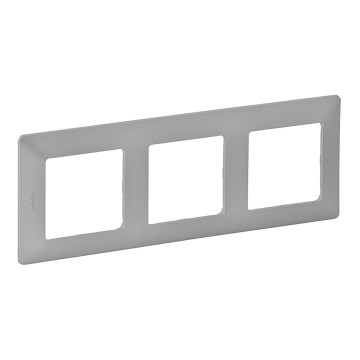 Legrand 754133 - Cadre pour interrupteurs VALENA LIFE 3 postes aluminium