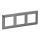 Legrand 754153 - Cornice per interruttori VALENA LIFE 3P acciaio inossidabile