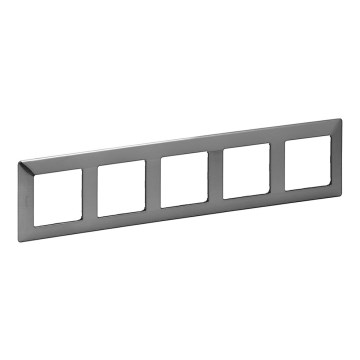 Legrand 754155 - Cornice per interruttori VALENA LIFE 5P acciaio inossidabile