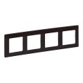 Legrand 754174 - Cadre pour interrupteurs VALENA LIFE 4 postes, finition bois foncé