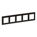 Legrand 754175 - Cadre pour interrupteurs VALENA LIFE 5 postes, finition bois foncé