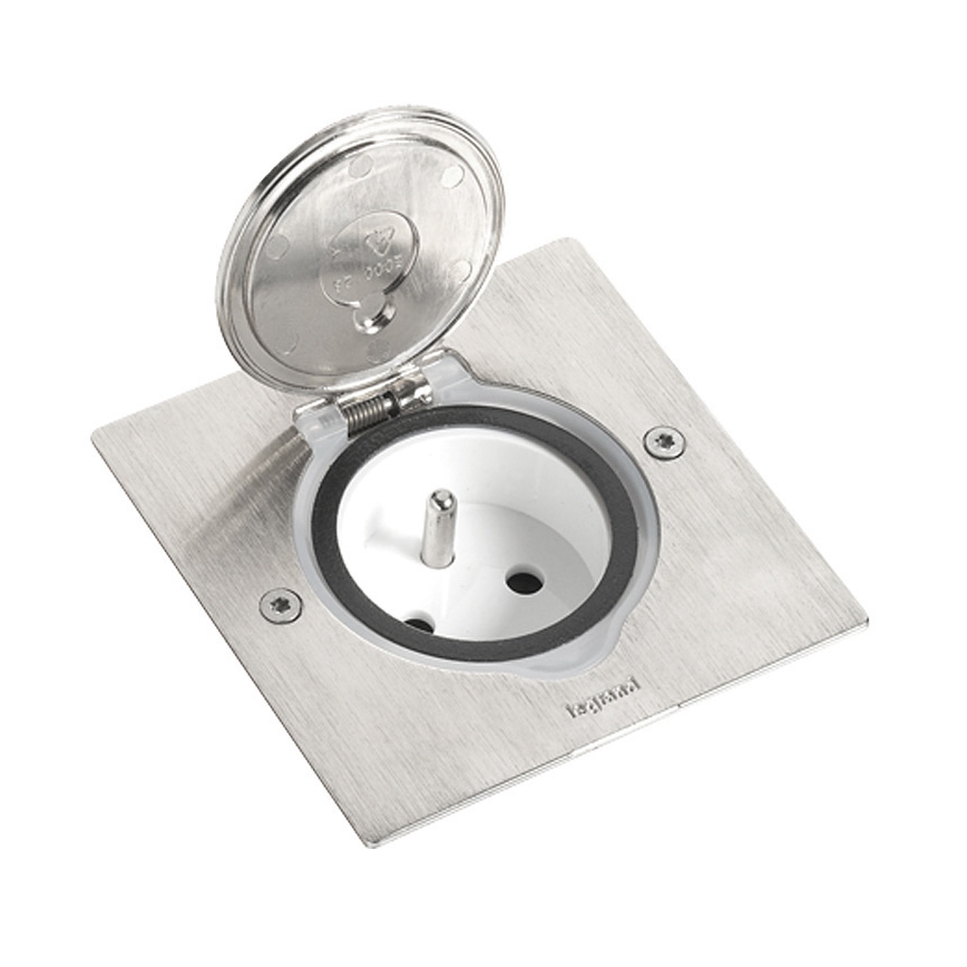 Legrand 89700 - Cornice per la presa da pavimento PLATINUM 2M IP44 IP44 acciaio inossidabile