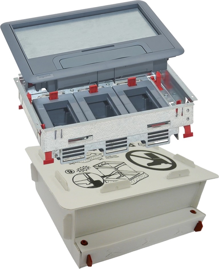 LEGRAND - Bodendose für Beton 12 Module (6 Geräte 45x45)