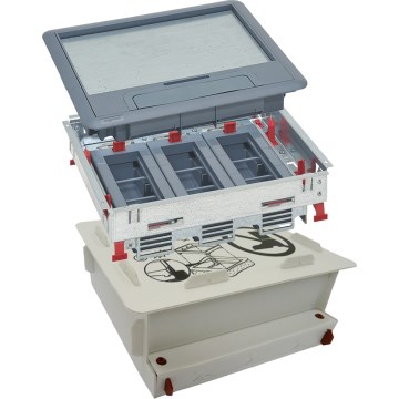 LEGRAND - Cassetta a pavimento per calcestruzzo 18 moduli (9 dispositivi 45x45)
