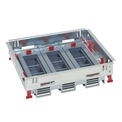 LEGRAND - Cassetta a pavimento per calcestruzzo 18 moduli (9 dispositivi 45x45)