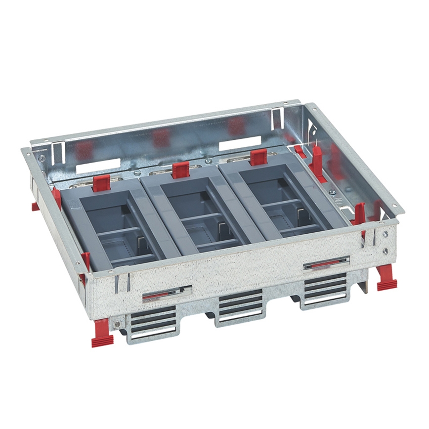LEGRAND - Cassetta a pavimento per calcestruzzo 18 moduli (9 dispositivi 45x45)