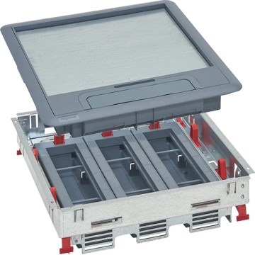 LEGRAND - Cassetta a pavimento per piani doppi 24 moduli (12 dispositivi 45x45)