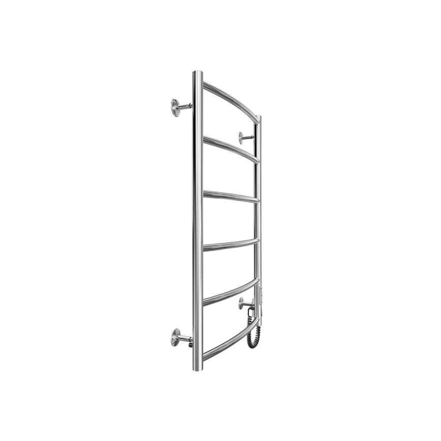 Leiter-Handtuchheizkörper CLASSIC 100W/230V 81x53cm Edelstahl/glänzendes Chrom rechts