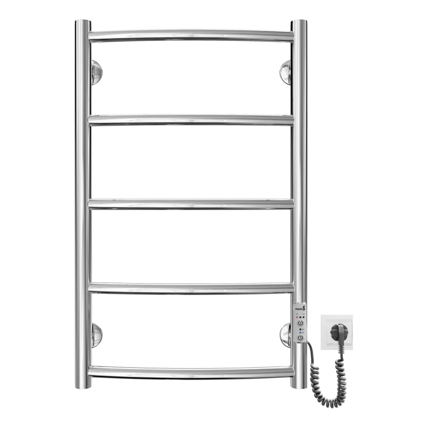 Leiter-Handtuchheizkörper CLASSIC 60W/230V 66x43 cm Edelstahl/glänzendes Chrom rechts