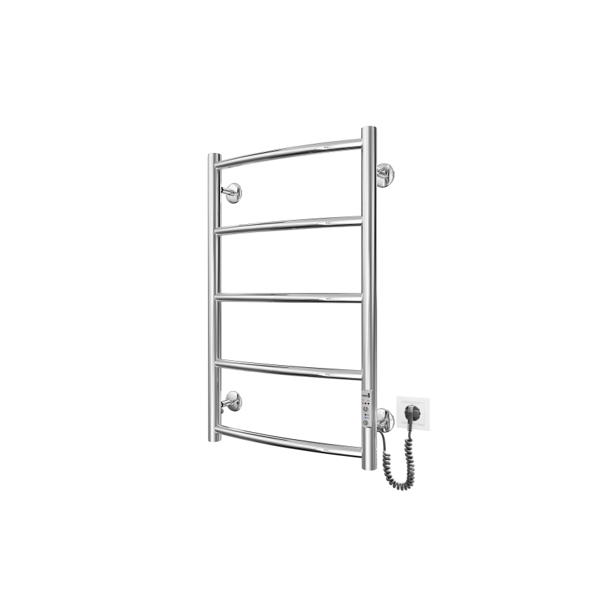 Leiter-Handtuchheizkörper CLASSIC 60W/230V 66x43 cm Edelstahl/glänzendes Chrom rechts