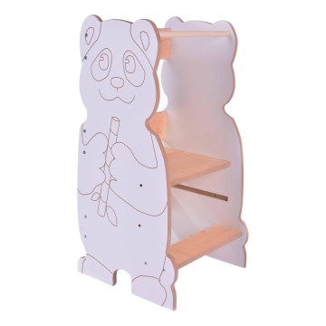 Lernturm PANDA weiß/Ahorn