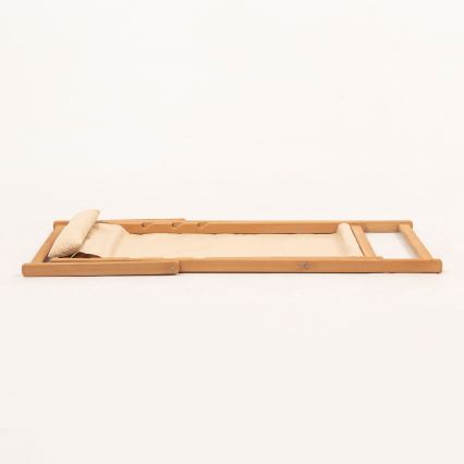 Lettino da giardino beige/faggio
