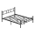 Letto a una piazza e mezza in metallo PIRON 140x200 cm, nero, portata 200 kg