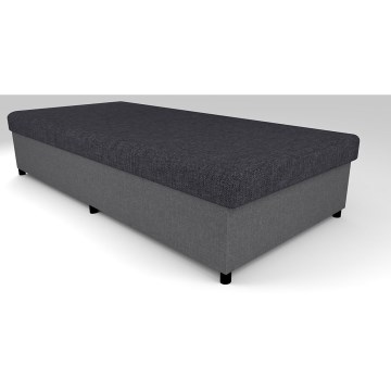 Letto da giorno imbottito con contenitore CORY 80x200 grigio