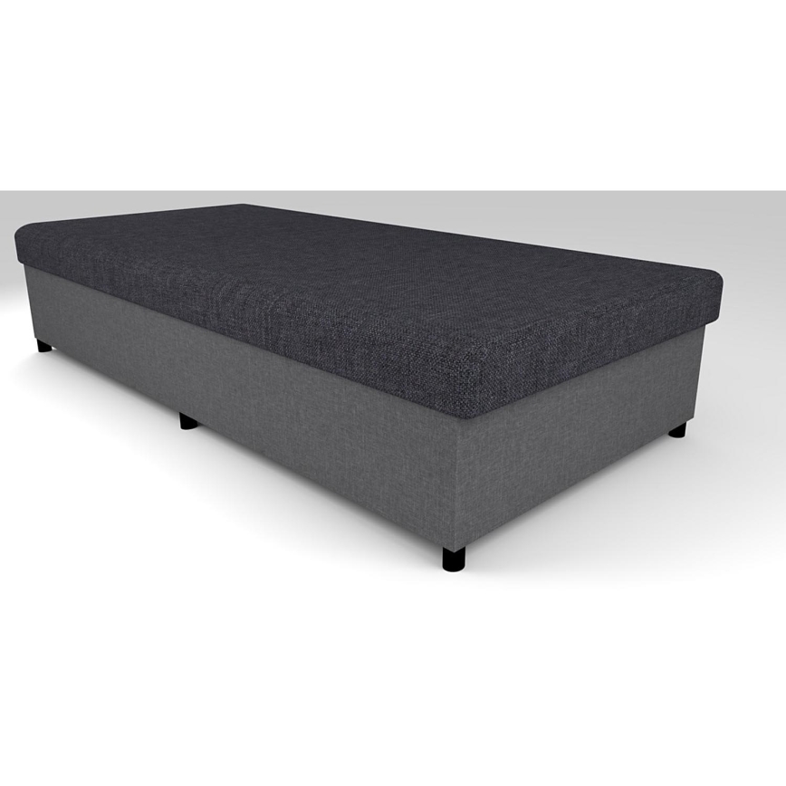 Letto da giorno imbottito con contenitore CORY 80x200 grigio