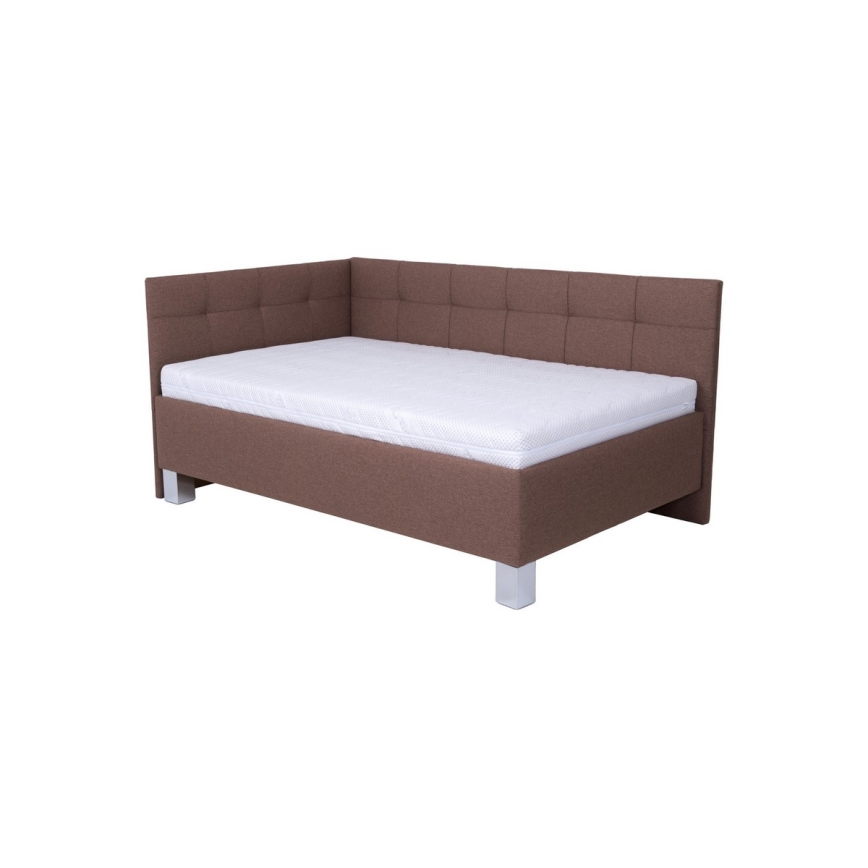 Letto imbottito con contenitore MARIA PETITE 120x200 cm, marrone (senza materasso)