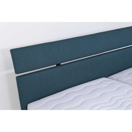 Letto imbottito con contenitore senza materasso ALIS 180x200 cm blu petrolio