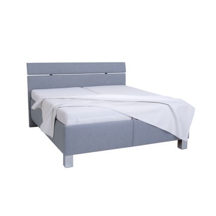 Letto imbottito con contenitore senza materasso ALIS 180x200 cm grigio chiaro