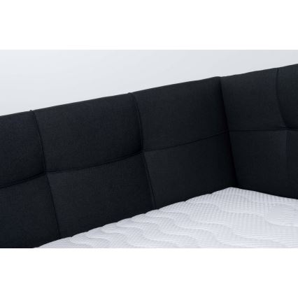 Letto imbottito con spazio di archiviazione senza materasso MARIA PETITE 120x200 cm antracite.