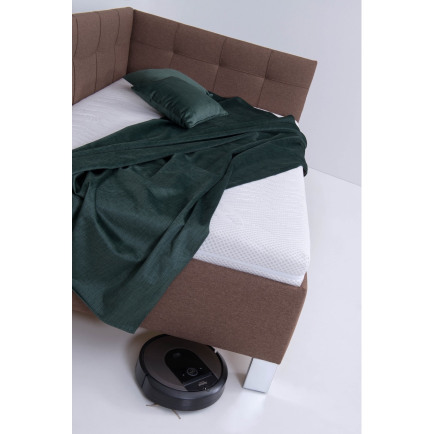 Letto imbottito con spazio di stoccaggio senza materasso MARIA PETITE 120x200 cm marrone