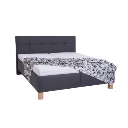 Letto imbottito con spazio per riporre senza materasso MARIA 180x200 cm grigio