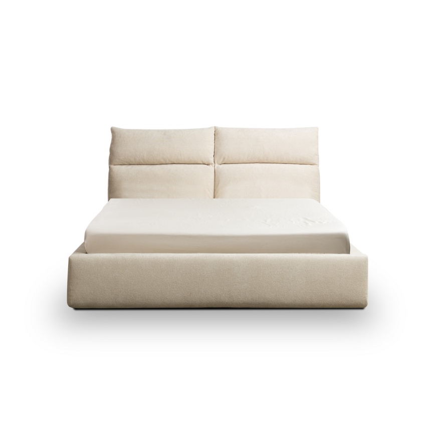 Letto imbottito senza materasso BASIL 180x200 cm beige