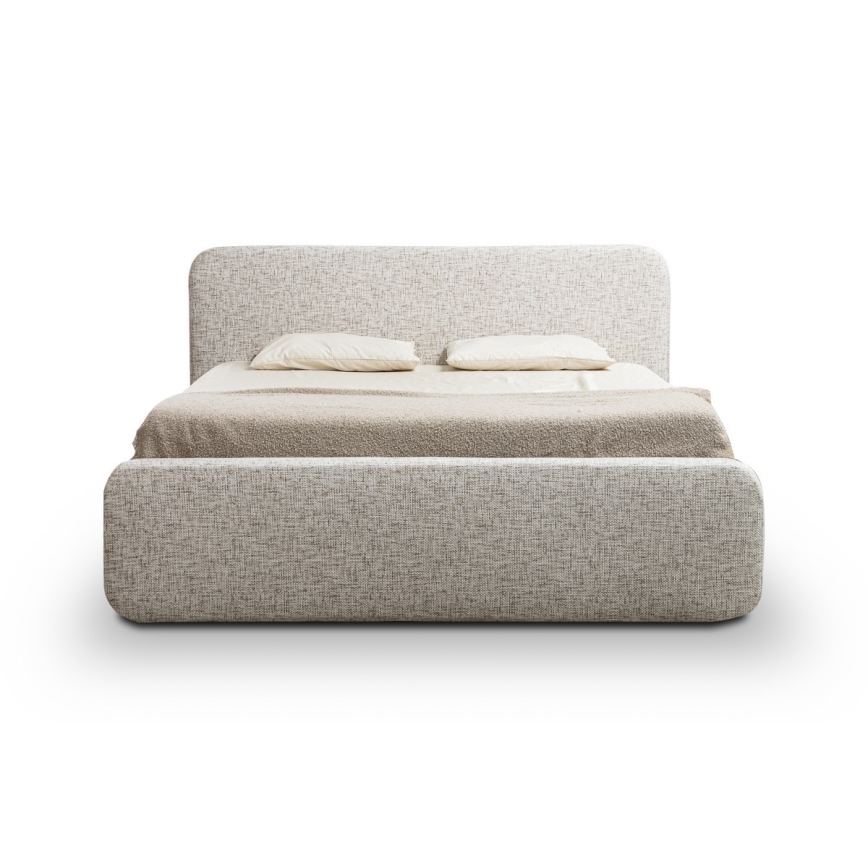 Letto imbottito senza materasso LAJLA 160x200 cm beige