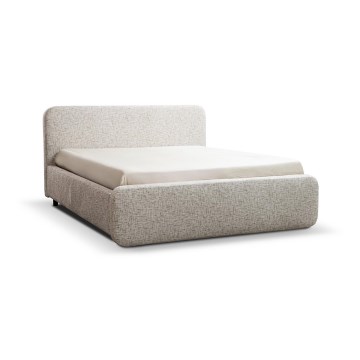 Letto imbottito senza materasso LAJLA 180x200 cm beige