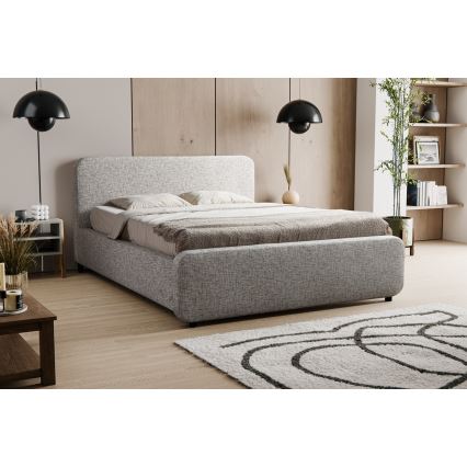 Letto imbottito senza materasso LAJLA 180x200 cm beige
