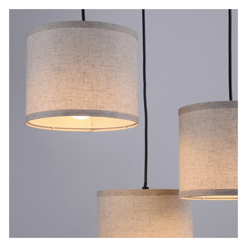 Leuchten Direkt 11236-79 - Hängeleuchte BARK 3xE27/40W/230V Holz