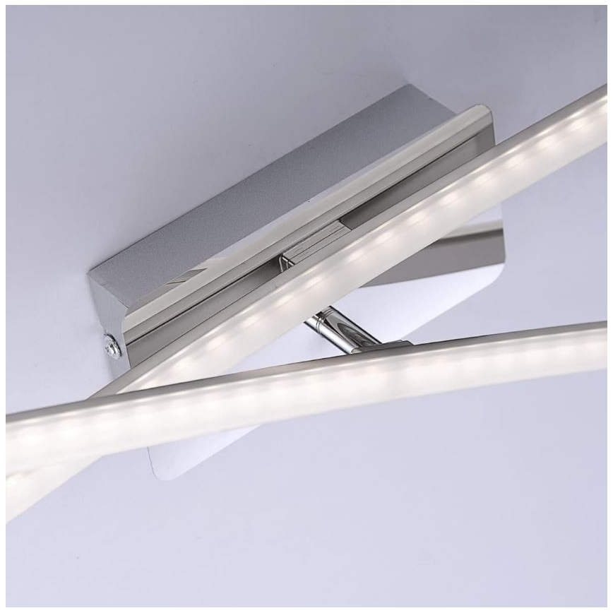 Leuchten Direkt 11272-55 - Lustre monté en surface SIMON 2xLED/8W/230V mat chrome