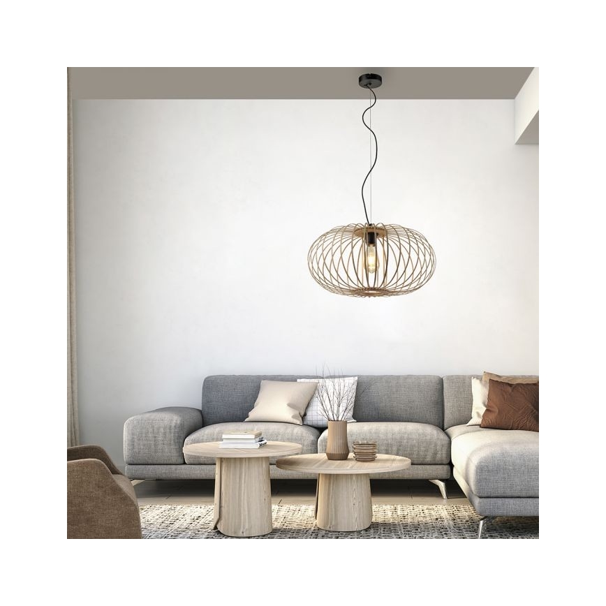 Leuchten Direkt 11409-79 - Lampadario a sospensione con filo RACOON 1xE27/40W/230V bambù