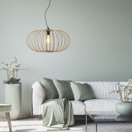Leuchten Direkt 11409-79 - Lampadario a sospensione con filo RACOON 1xE27/40W/230V bambù