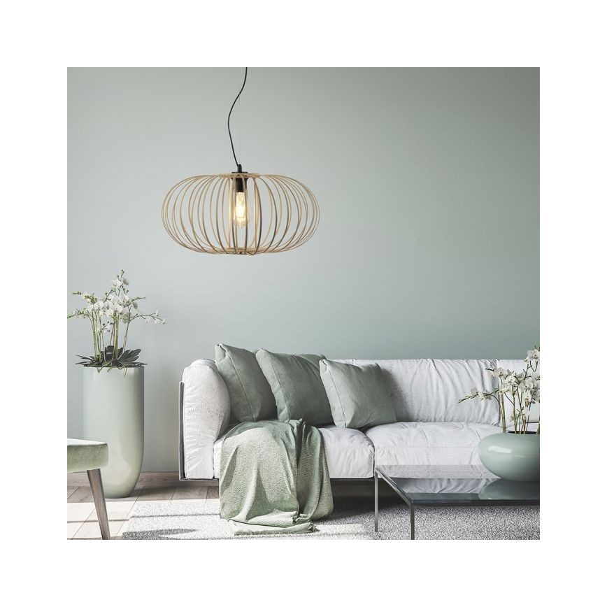 Leuchten Direkt 11409-79 - Lampadario a sospensione con filo RACOON 1xE27/40W/230V bambù