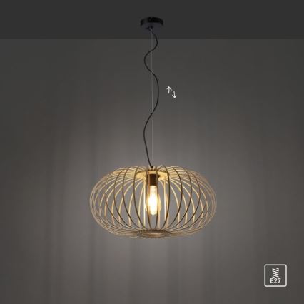 Leuchten Direkt 11409-79 - Lampadario a sospensione con filo RACOON 1xE27/40W/230V bambù