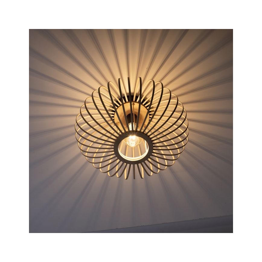 Leuchten Direkt 11410-79 - Plafonnier RACOON 1xE27/40W/230V d. 40 cm bambou