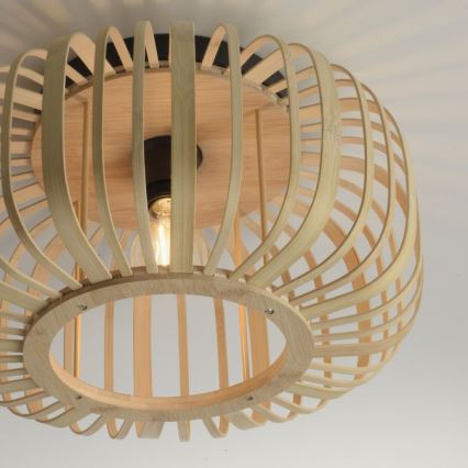Leuchten Direkt 11412-79 - Lampadario a plafone RACOON 1xE27/40W/230V diametro 40 cm bambù