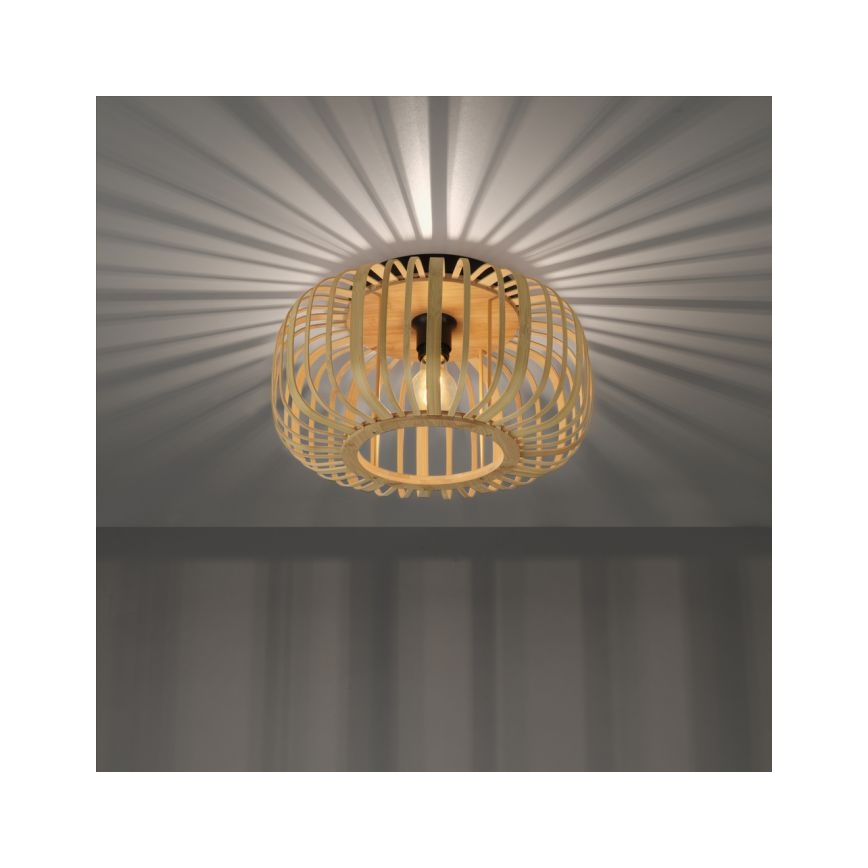 Leuchten Direkt 11412-79 - Plafonnier RACOON 1xE27/40W/230V d. 40 cm bambou